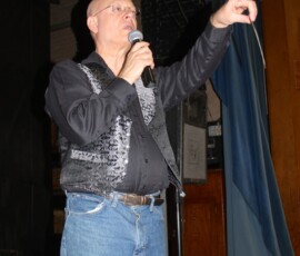 Caller Don Heinold tries the old "pull my finger" joke. IMG_6283