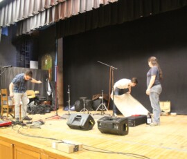 Setting up the stage. IMG_6400